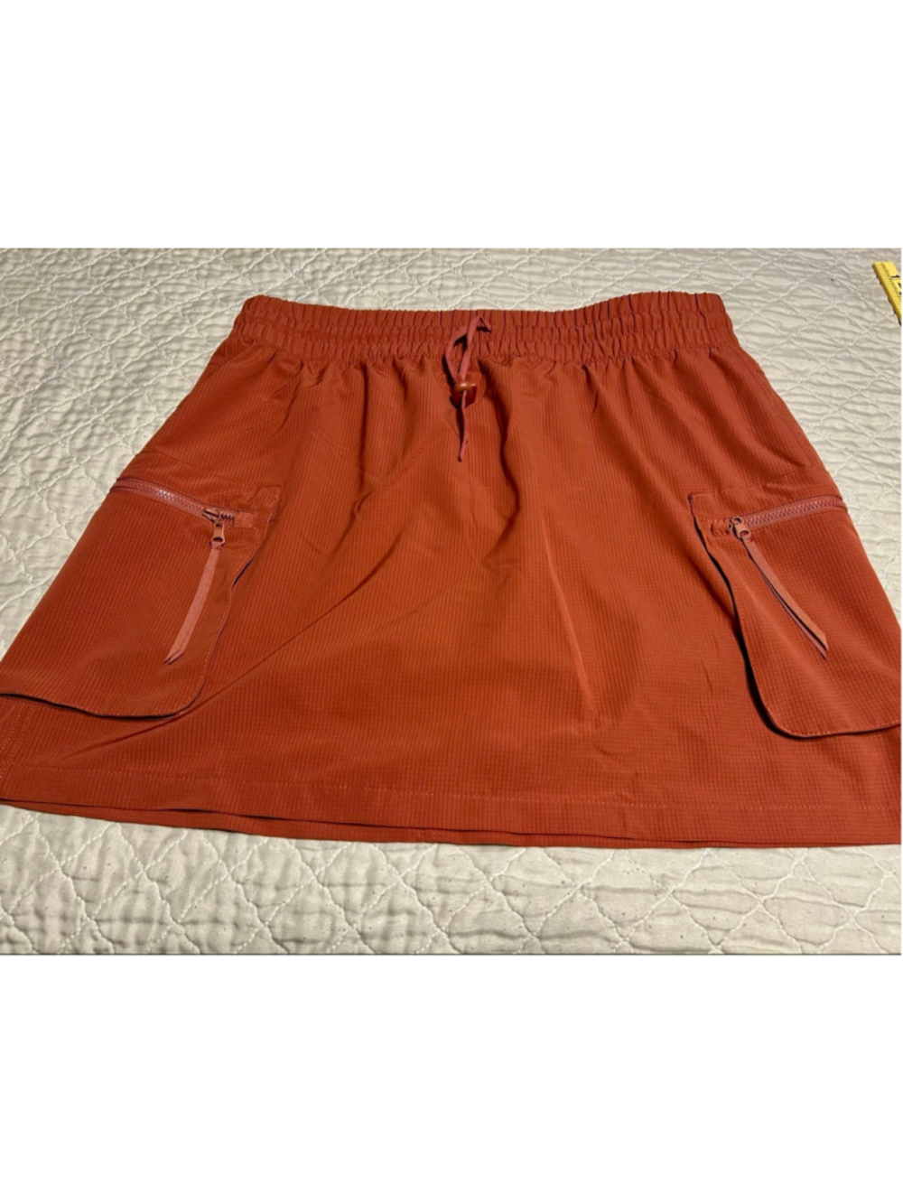 Apana Women's Orange Skort Skirt Shorts Size L Summer Yoga